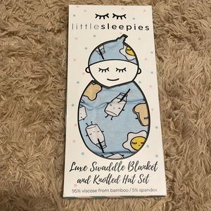little sleepies breakfast buddies swaddle NIB